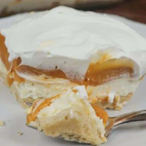 A delicious Butterscotch Cream Cheese Pie fresh out of the oven