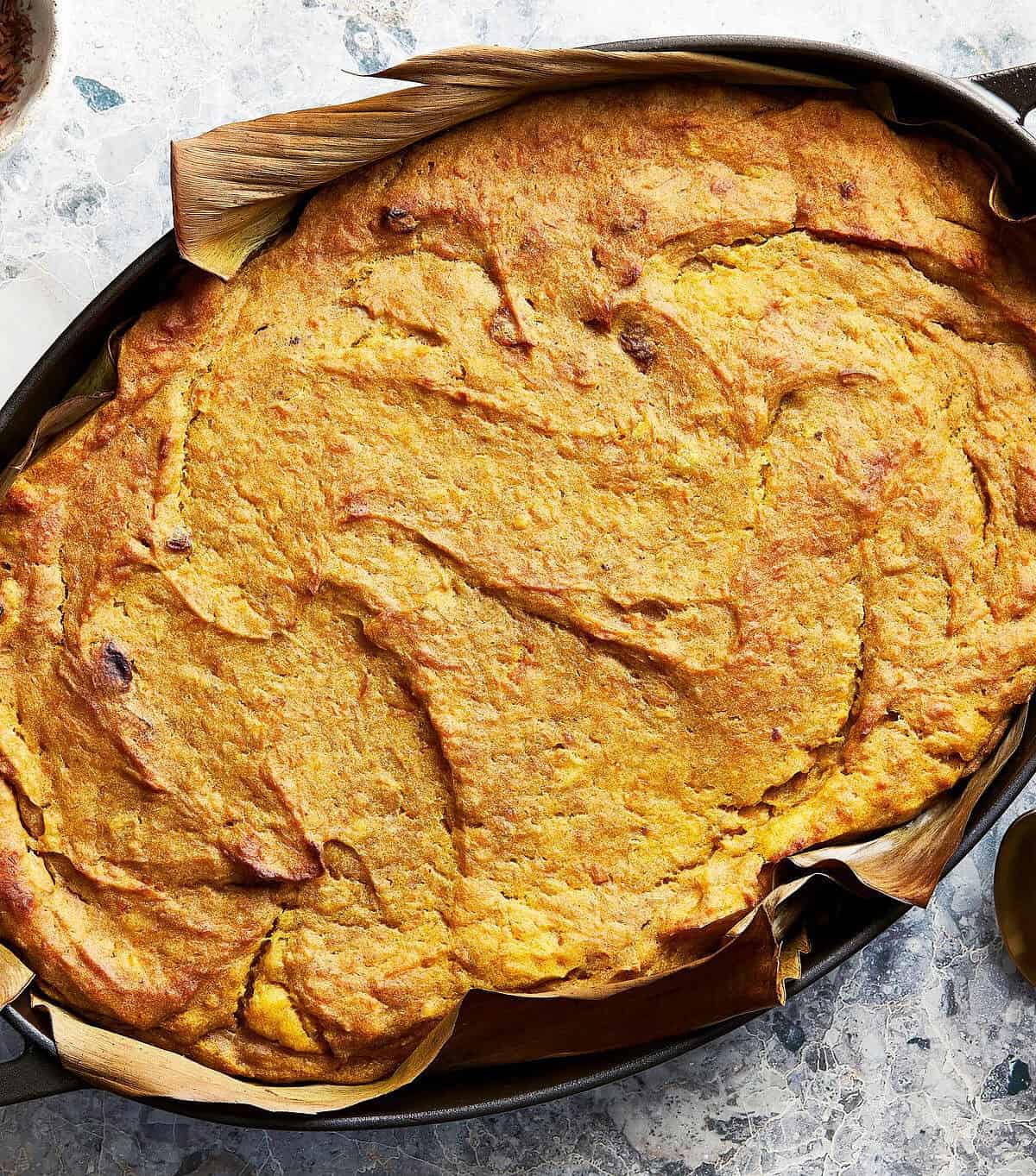  A mix of pumpkin, sweet potato, and creamy coconut milk make this the perfect fall dessert.
