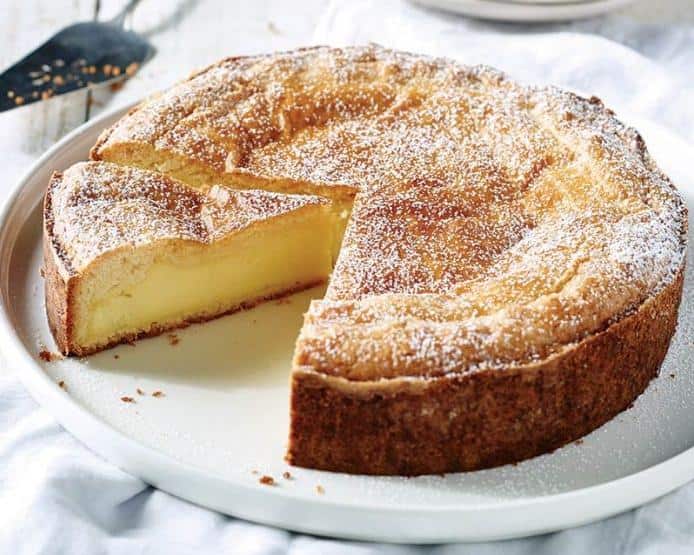  A slice of Gateau Basque is a perfect accompaniment to a hot cup of coffee.