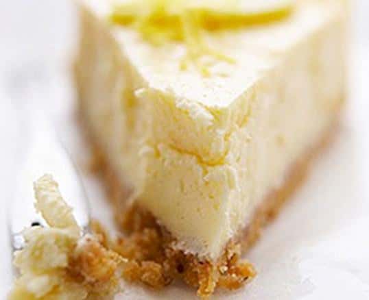  A slice of heaven: creamy and rich cheesecake.