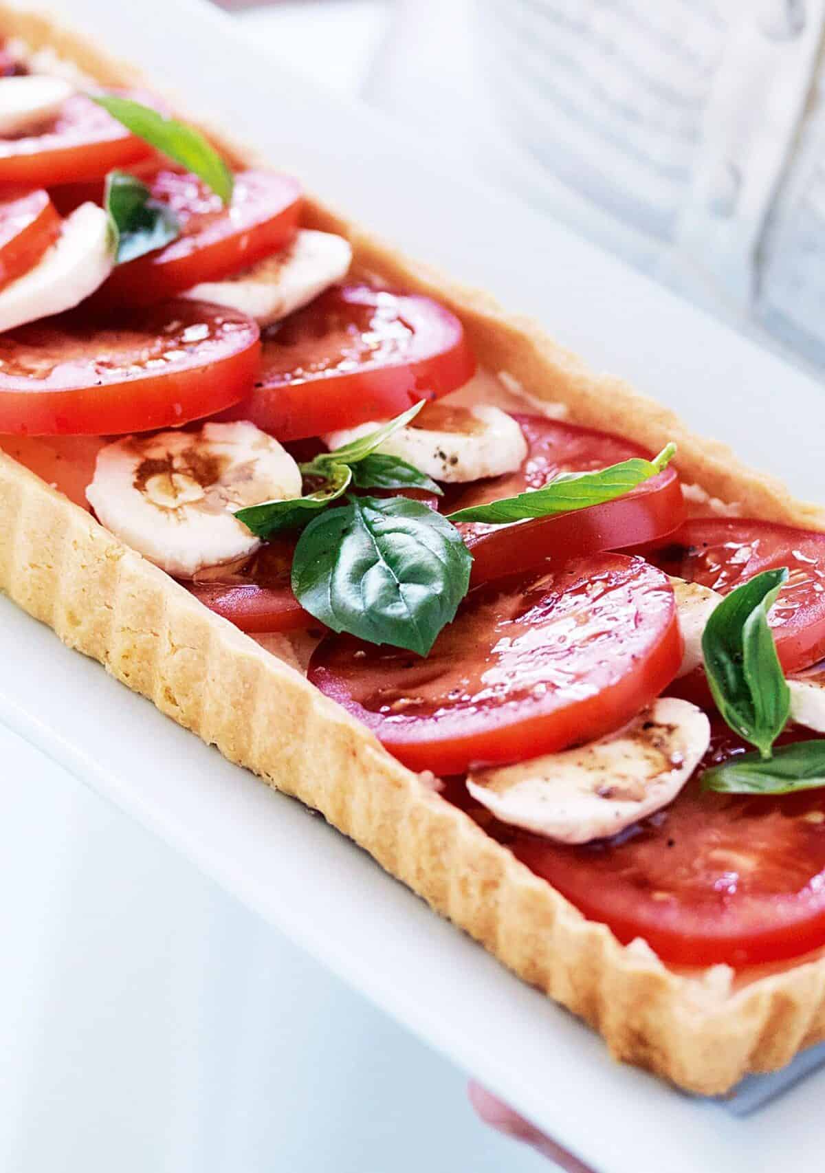  A slice of this Caprese Tart is a bite of summer heaven!