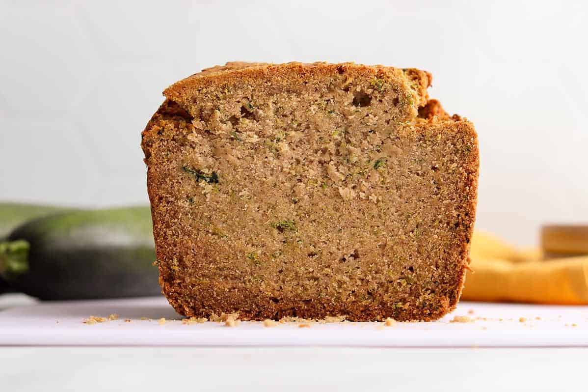  A slice of zucchini bread pairs perfectly with a warm cup of coffee or tea
