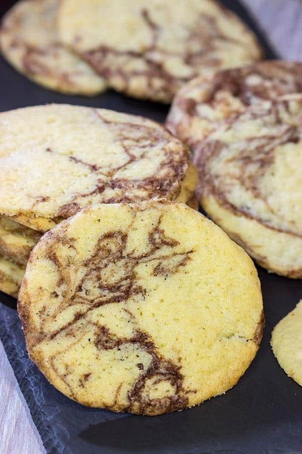  Add a touch of elegance to your plate with these marbled cookies.