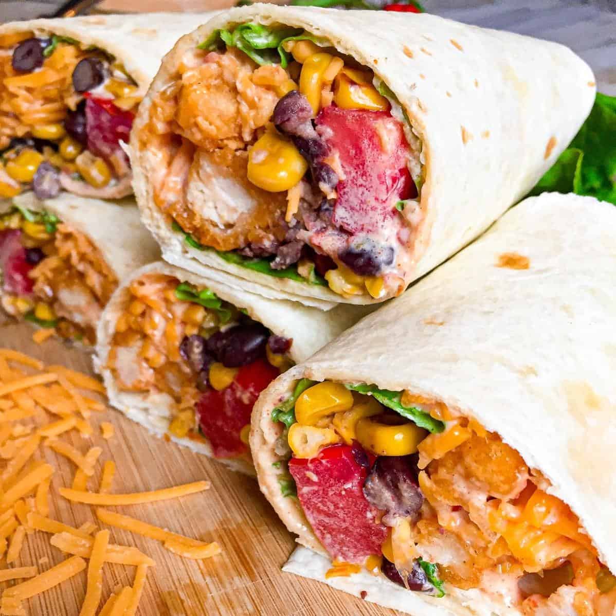  Add some color and flavor to your culinary repertoire with these Southwest tortilla wraps.