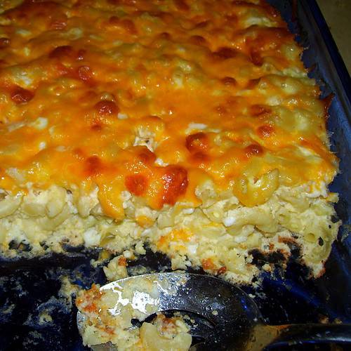 Baked Macaroni Pie With Cottage Cheese