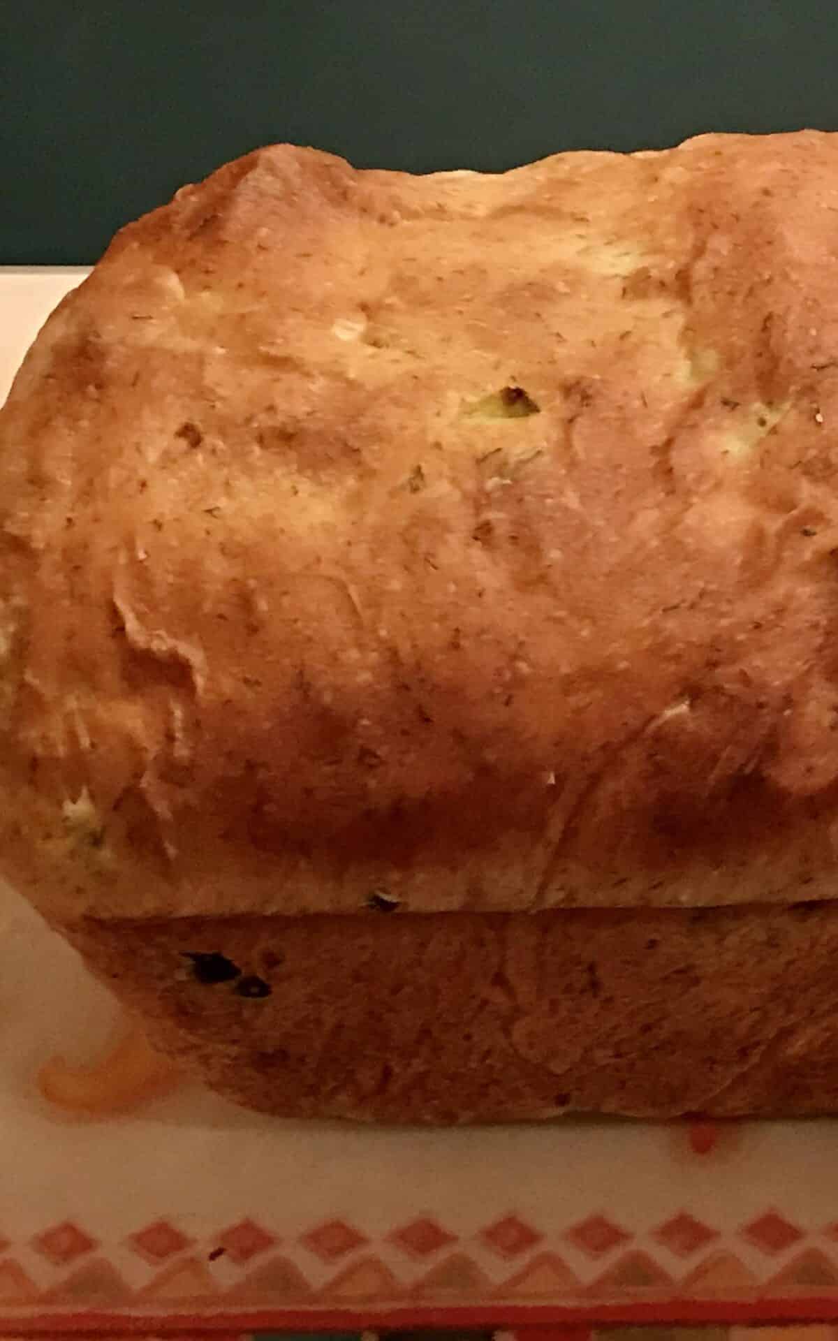  Bite into tanginess with every slice of this dill pickle bread!