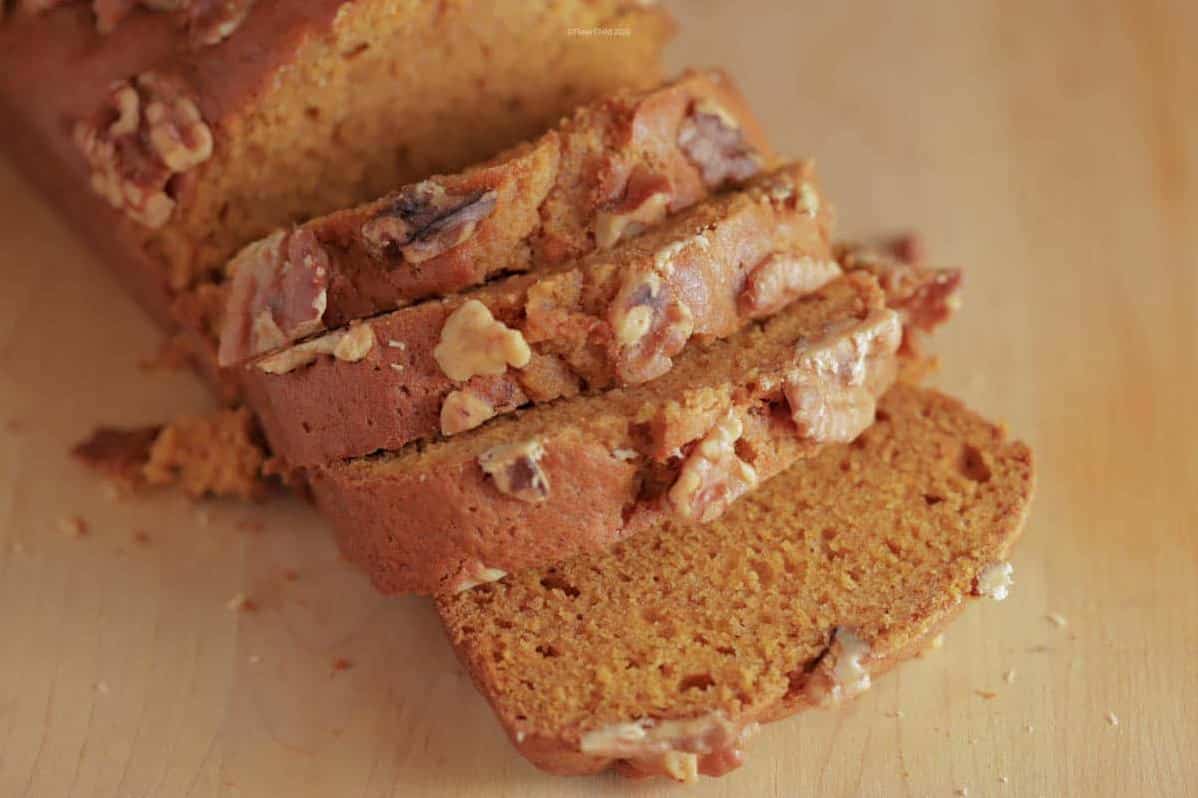  Biting into a slice of this pumpkin bread is like a warm, cozy hug from the inside out.
