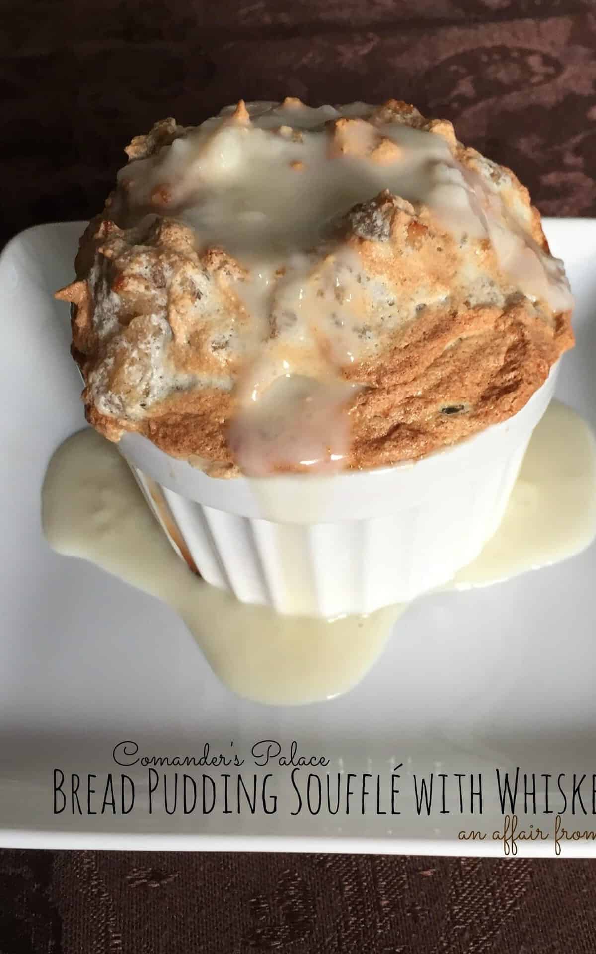 Delicious Bread Pudding Souffle with Whiskey Sauce Recipe