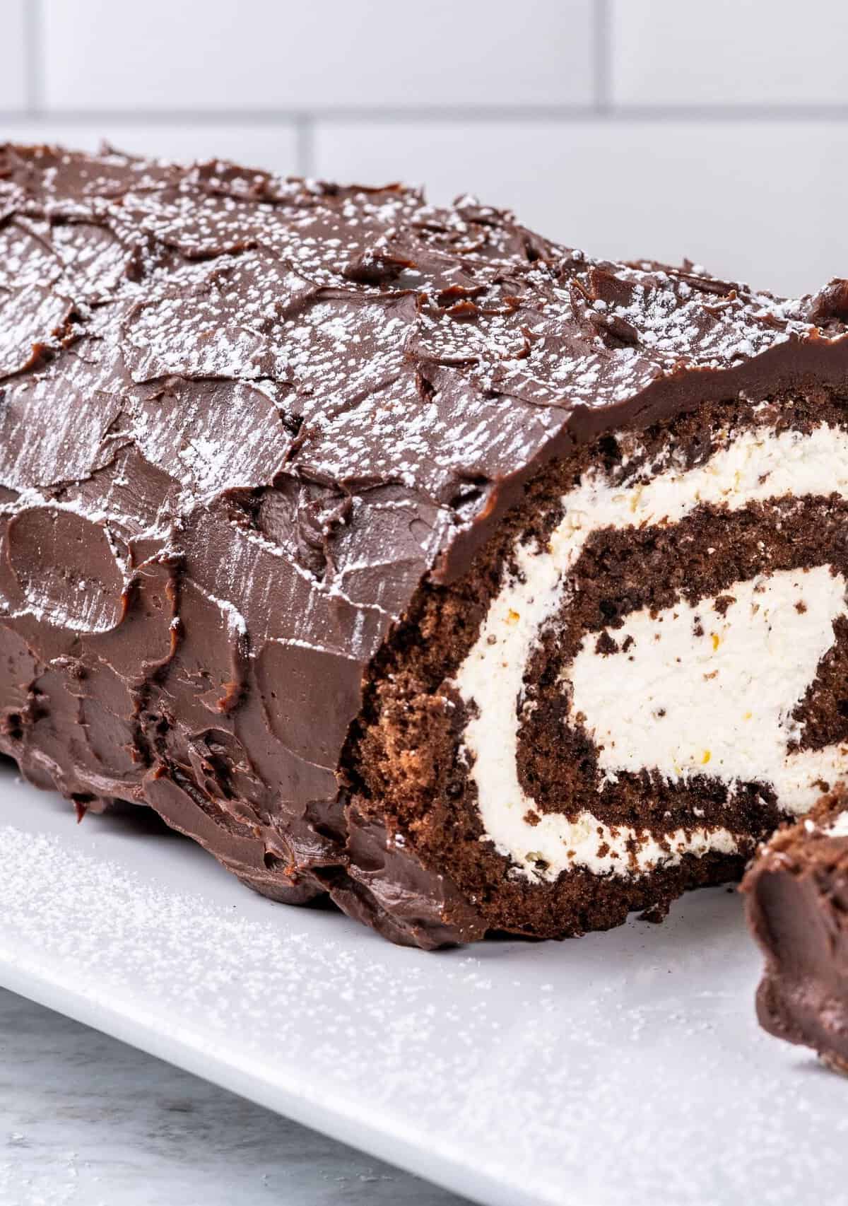  Chocolate and orange are the stars of the show in this cake roll that is sure to impress.