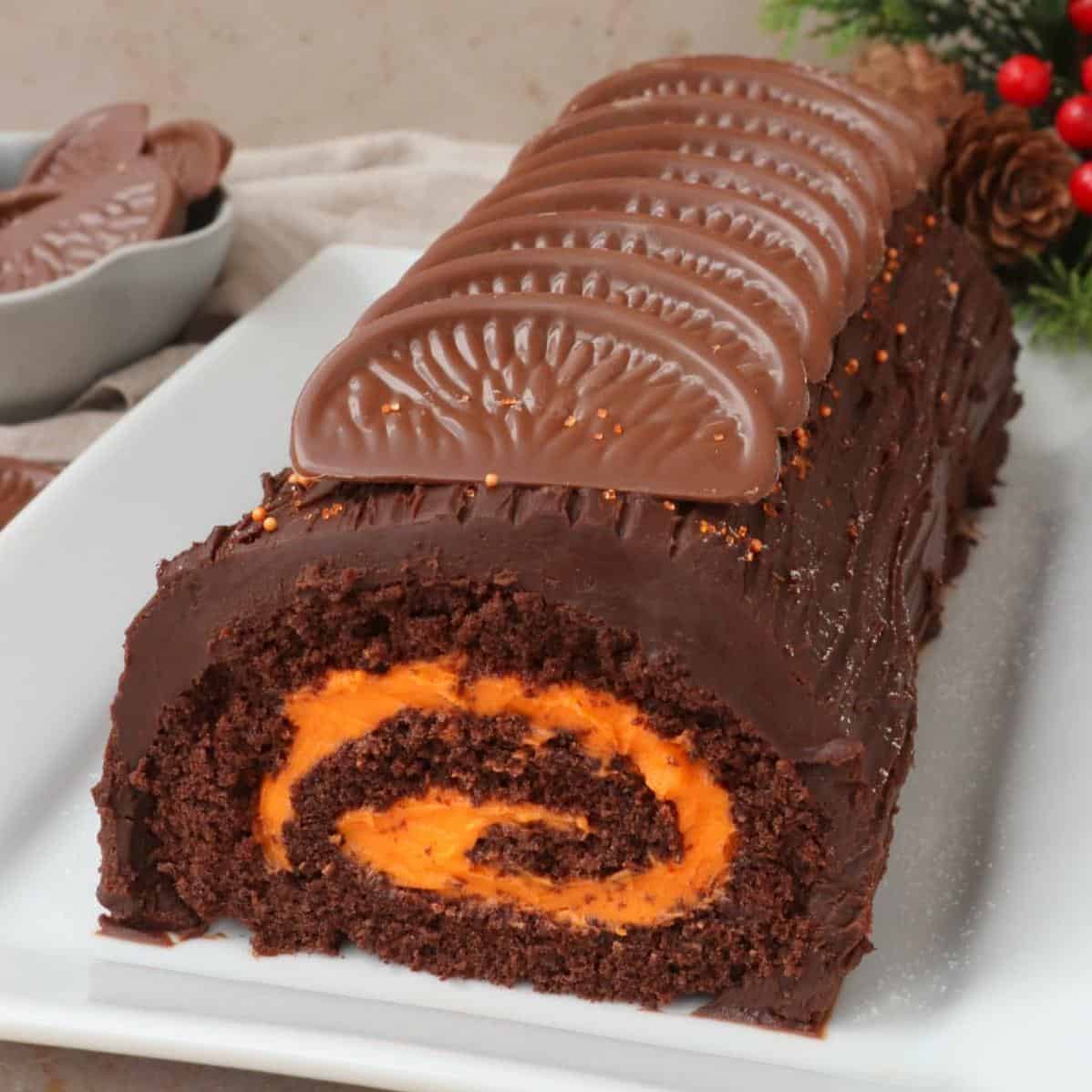 Chocolate-Orange Cake Roll (Roulage)