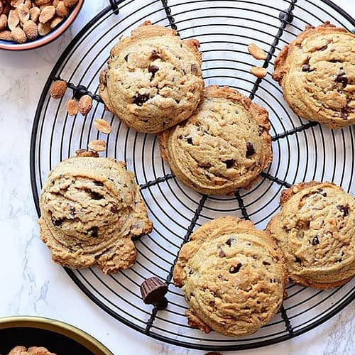 Chocolate Peanut Butter Blowout Cookies