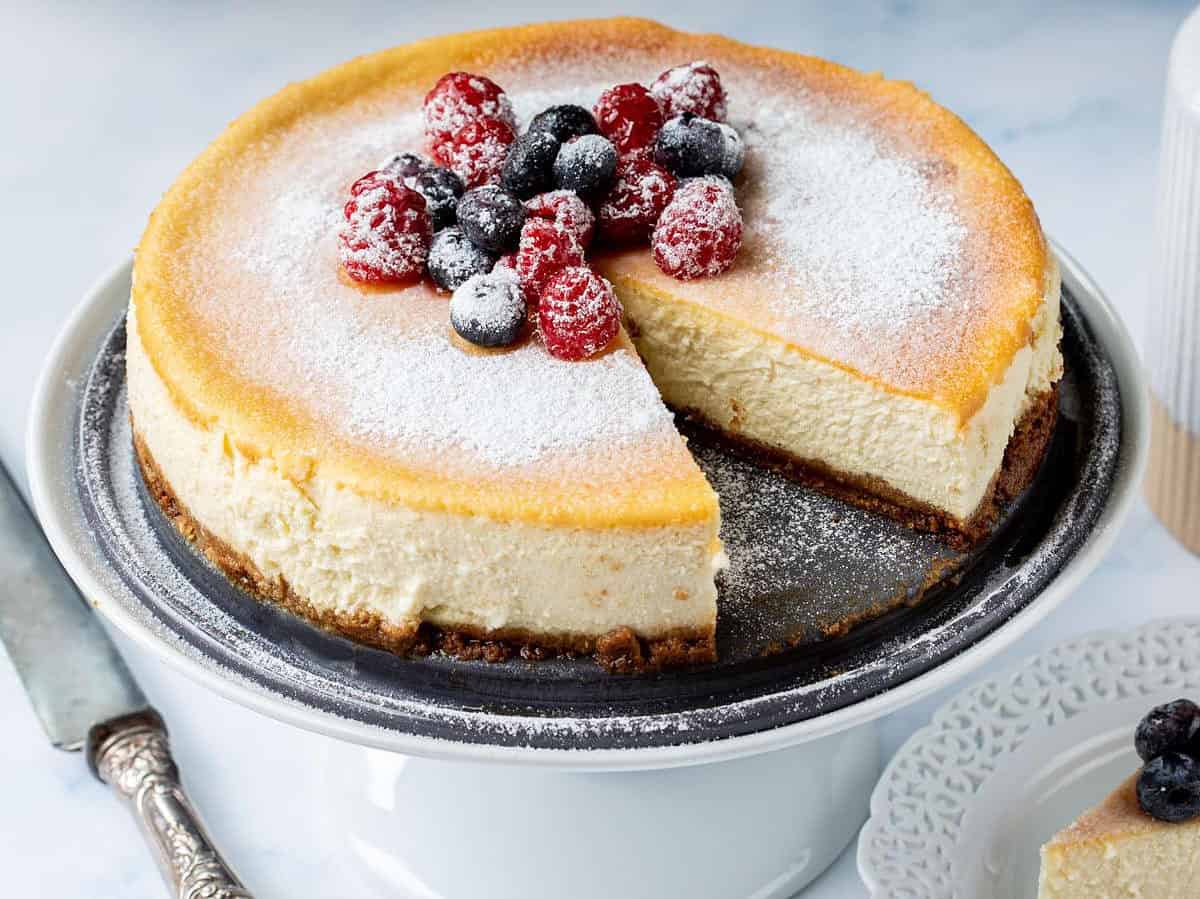  Comfort food at its finest - a slice of this ricotta cheesecake will make you feel right at home.