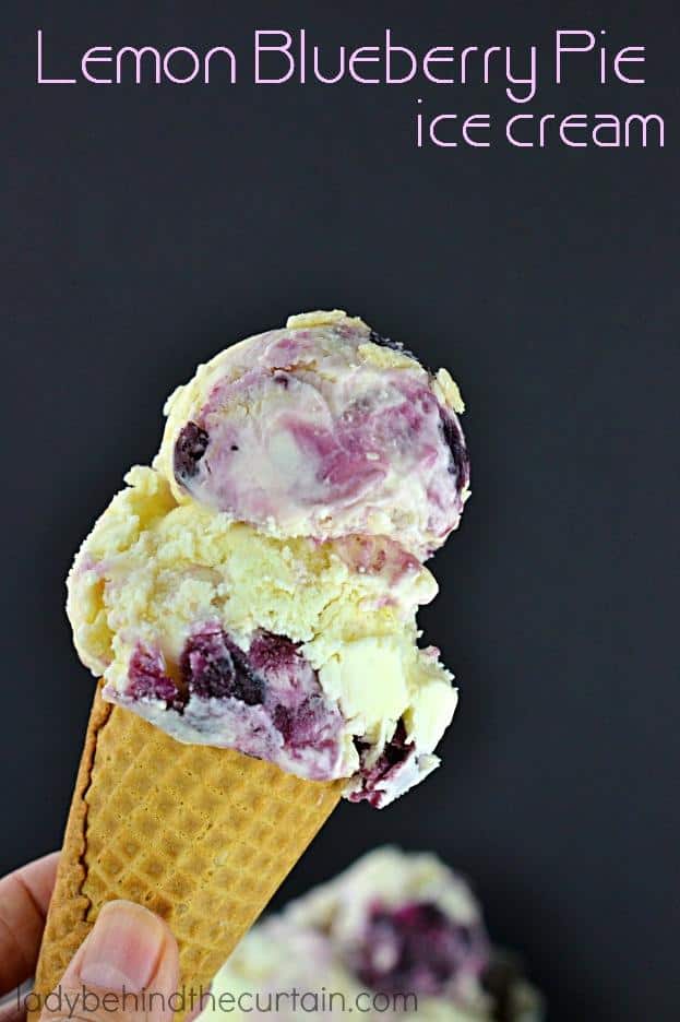  Cool off this summer with a scoop of this tangy Lemon Blueberry Pie Ice Cream!