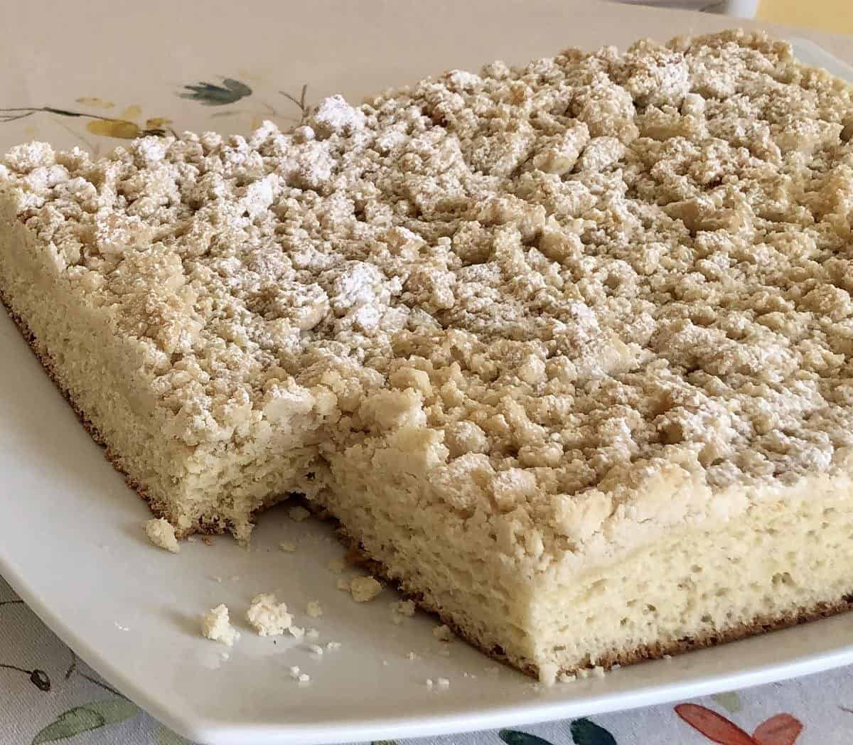  Dive into the buttery flavors with every bite of the Krum Kuchen