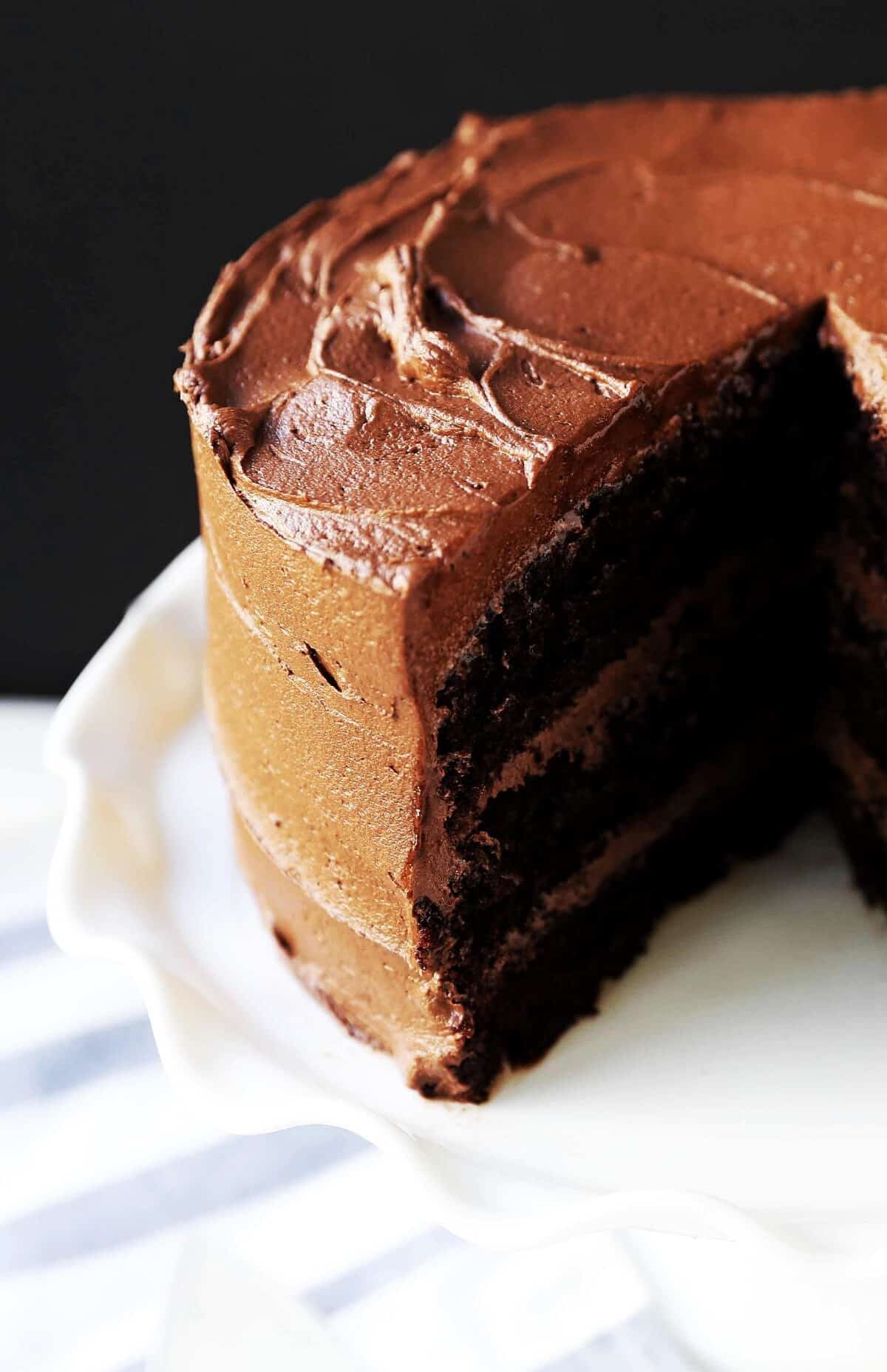  For the serious chocoholics out there, this cake is a must-try.