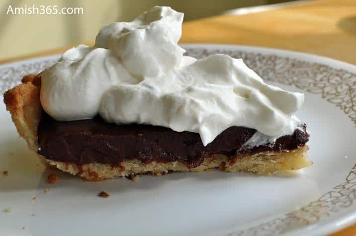  From the oven to the fork, a delicious Bishop's Chocolate Pie awaits.