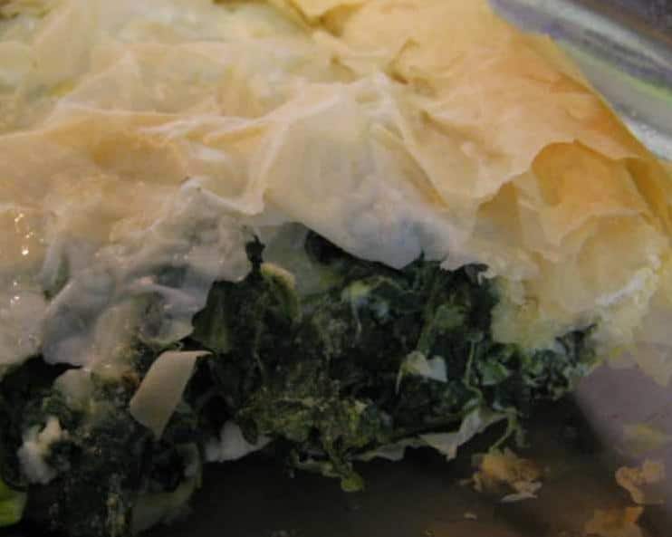  Golden, flaky phyllo pastry layered with spinach and crumbled feta cheese