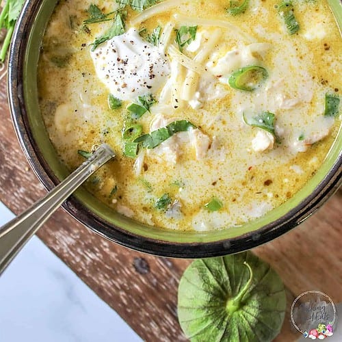 Green Chile Chicken Tortilla Soup (Low Carb)