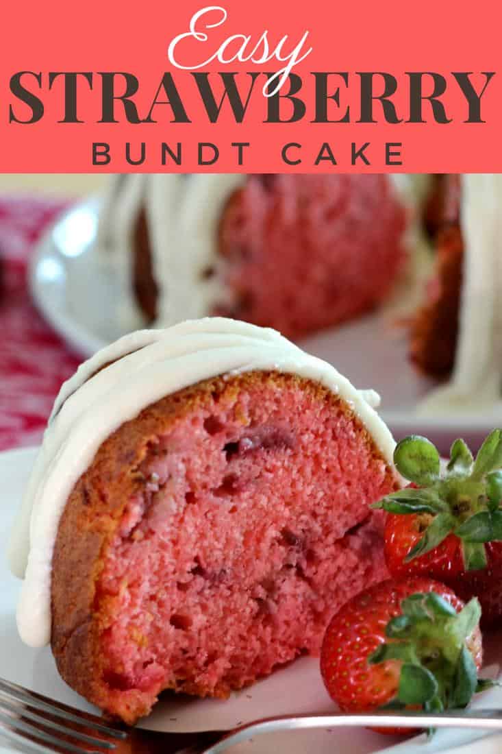  Indulge yourself with this gorgeous Strawberry Bundt Cake.
