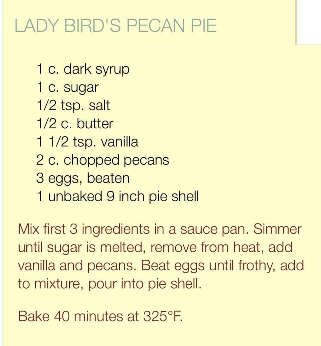Lady Bird Johnson's Pecan Pie