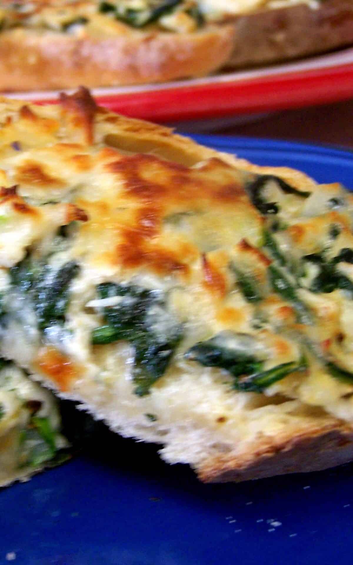 Savory crab and spinach topping