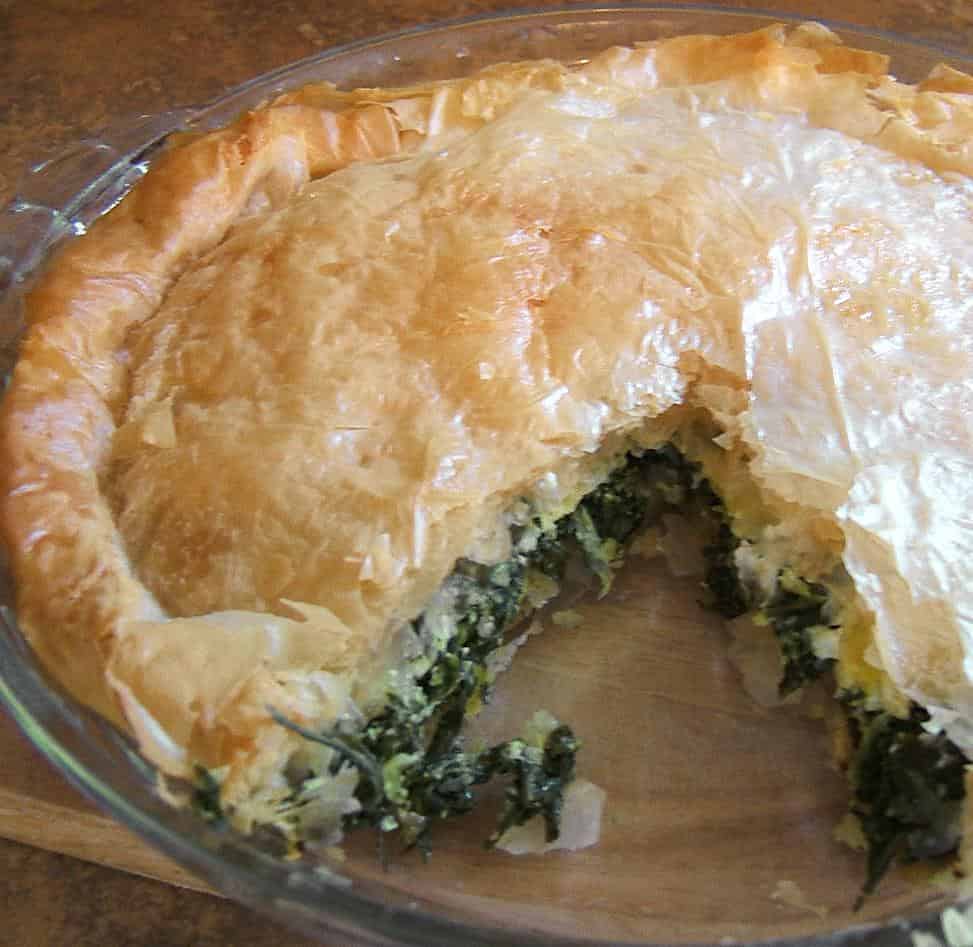  Shredded phyllo dough embraces a luscious spinach and feta filling
