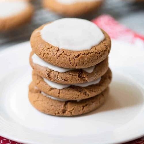 Soft Molasses Cookies & Icing