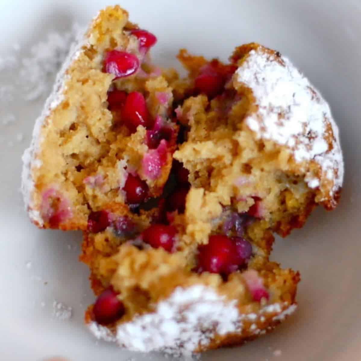 Delicious Vegan Pomegranate Orange Muffins Recipe