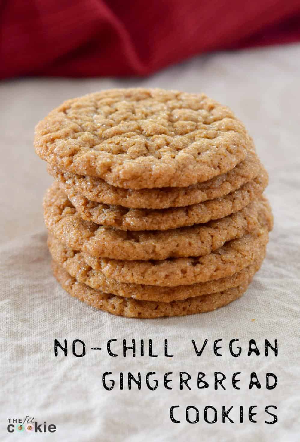 Sure, here are 11 unique photo captions for the Vegan No-Chill Gingerbread Cookies recipe: