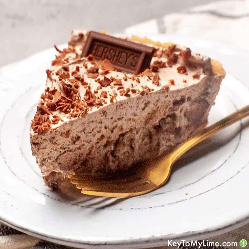 Sure thing! Here are nine unique photo captions that capture the magic of this Hershey's Chocolate Magic Mousse Pie: