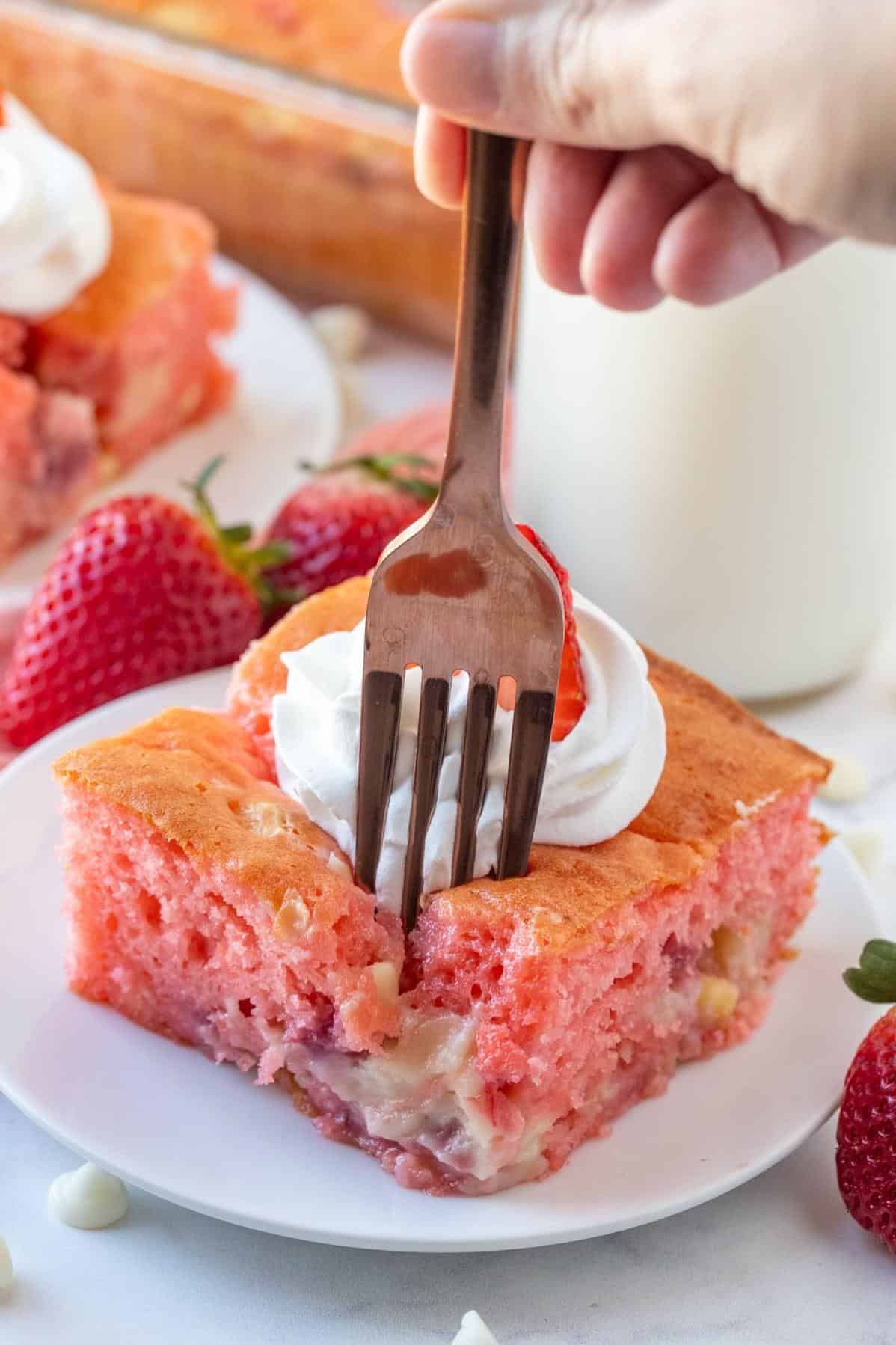  Sweet strawberries, cream cheese, and cake - it's a match made in heaven!