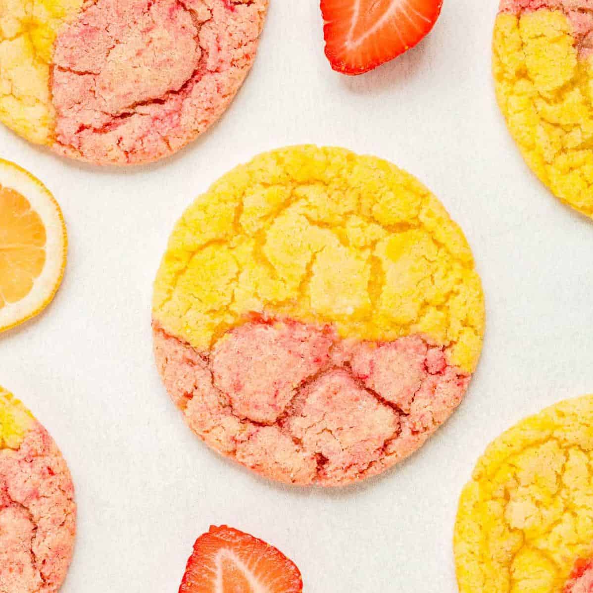  The bright pink hue of these cookies makes them a fun addition to any dessert table.