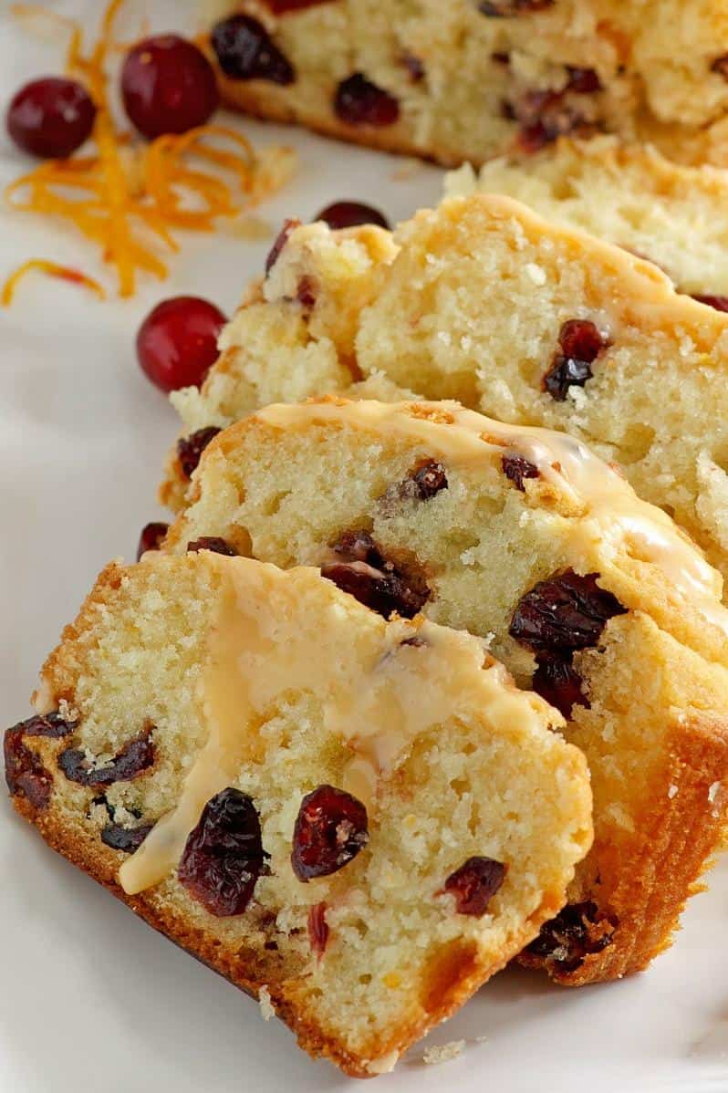  The bright pops of red cranberries in the bread are a feast for the eyes and the taste buds.