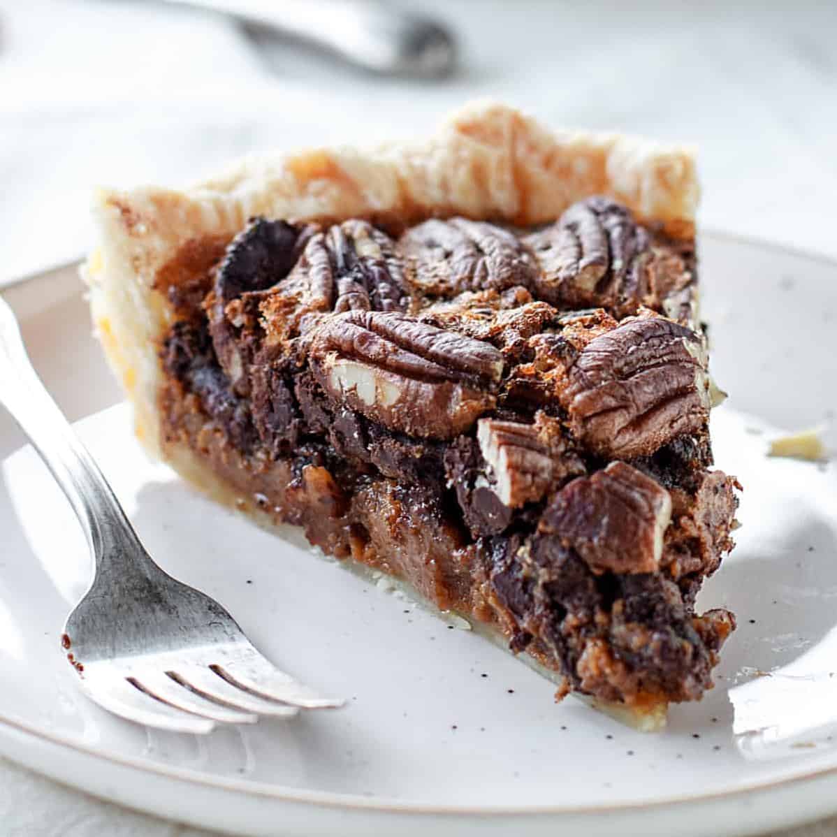  The chocolate drizzle on top of this pie takes it to the next level.
