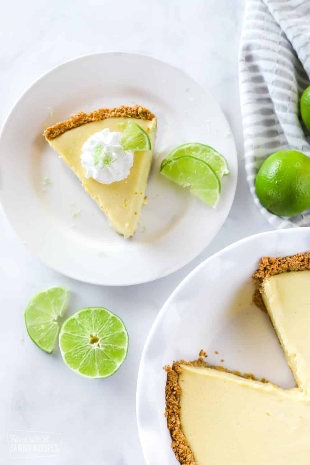  The finished product - a tantalizingly tangy key lime pie
