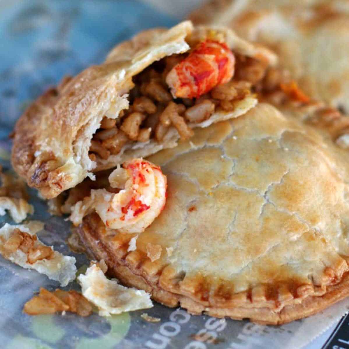  The flaky crust of this crawfish pie is a buttery delight.