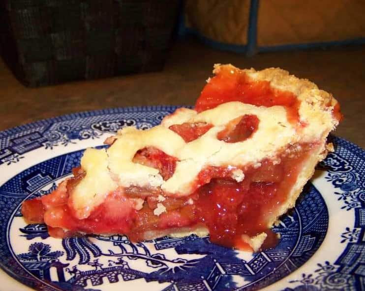  The vibrant color of rhubarb pie will brighten up your day.