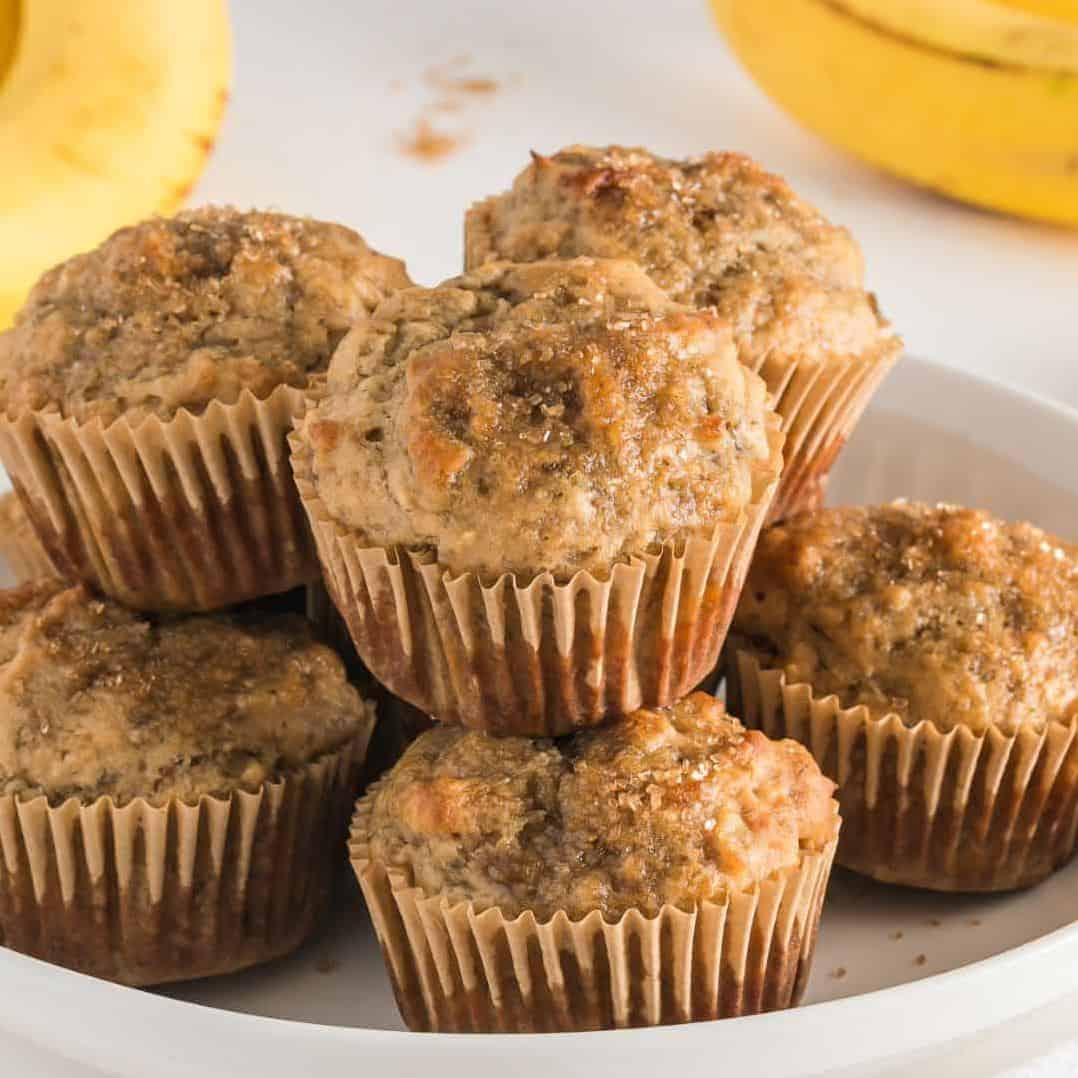  These aren't your ordinary muffins, they're funky fresh and bursting with banana flavor.