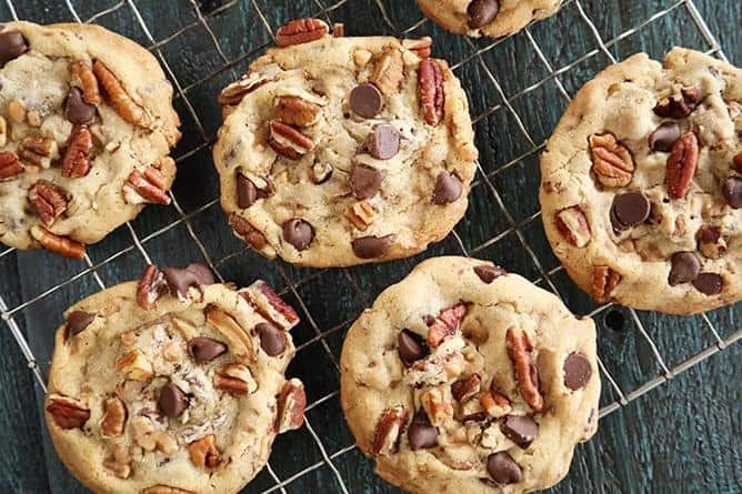  These cookies are filled with melt-in-your-mouth toffee bits that will satisfy any sweet tooth.