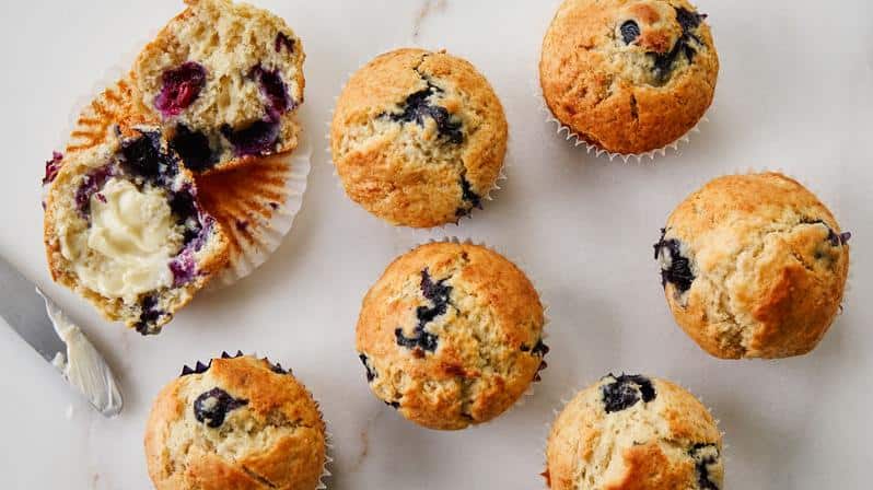   These muffins are the perfect fruity blend of summer and fall flavors.