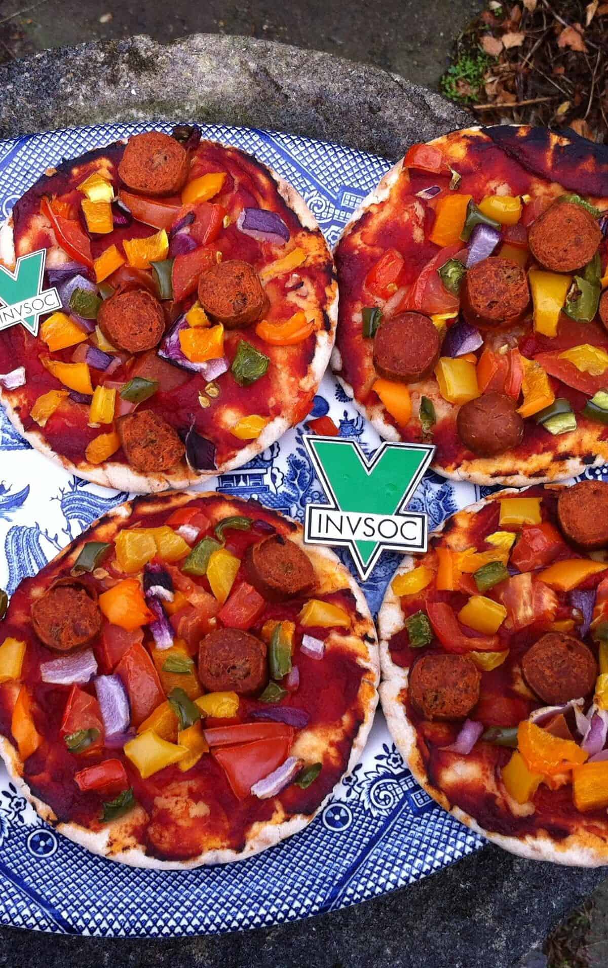  These pizzas are a fun activity for kids to help assemble and personalize.