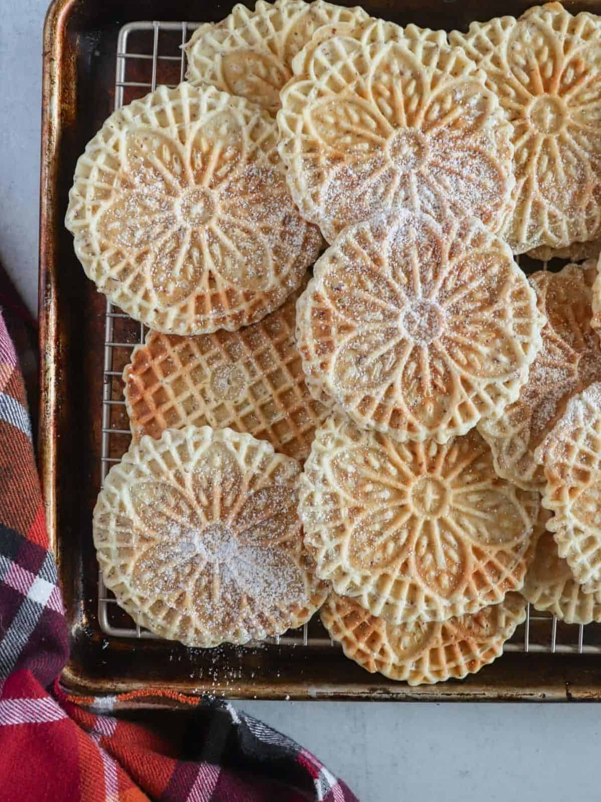  These vegan Pizzelle cookies are perfectly crispy and sweet