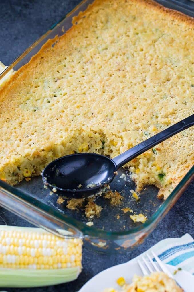  This corn pudding is creamy, savory, and oh-so-delicious!