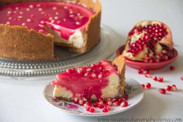  This holiday season, impress your guests with this luscious Pomegranate Cheesecake!