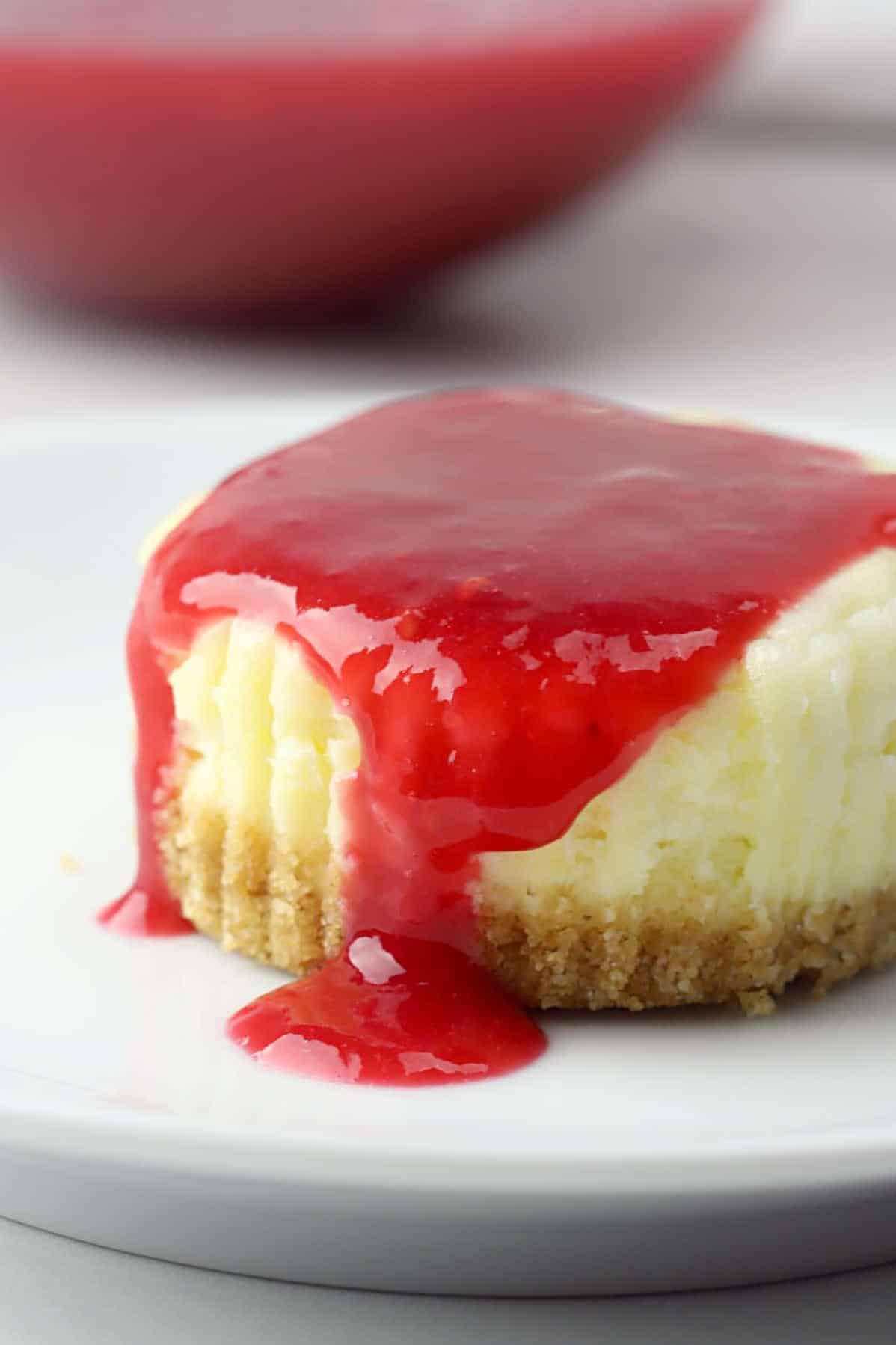  Topped with a vibrant raspberry sauce, this showstopper will have guests begging for the recipe