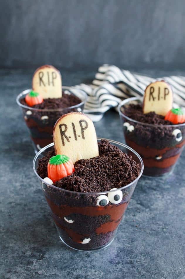  Treat your sweet tooth with these Boo Pudding Cups, enveloped in a layer of delicious whipped cream.