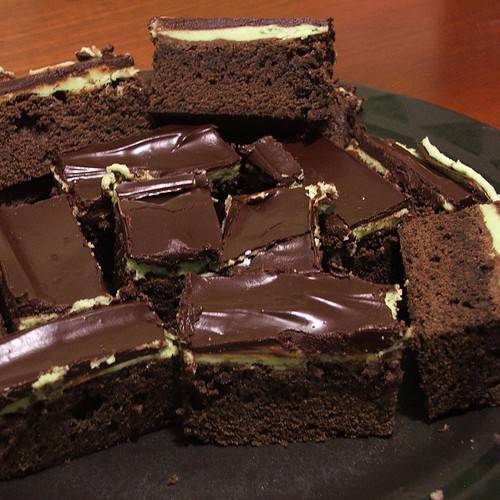 Unleavened Chocolate Mint Cake Brownies