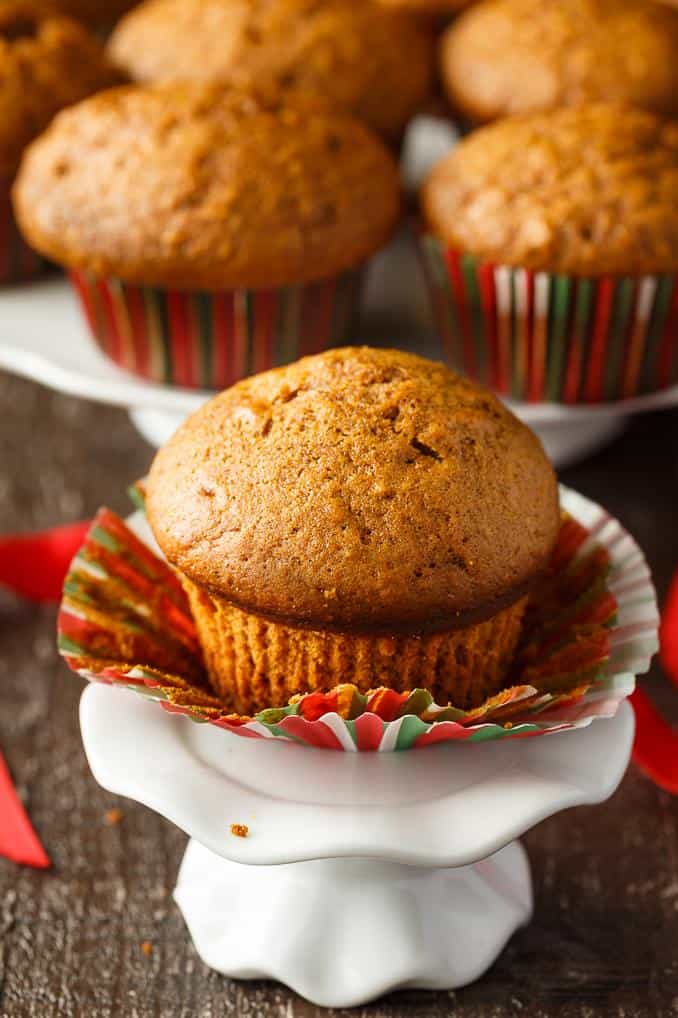  Wake up to the delightful aroma of gingerbread spices with these muffins.