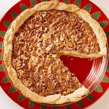  Watch out for gooey caramel oozing from the rich, toasted pecans on top of our Mystery Pecan Pie.