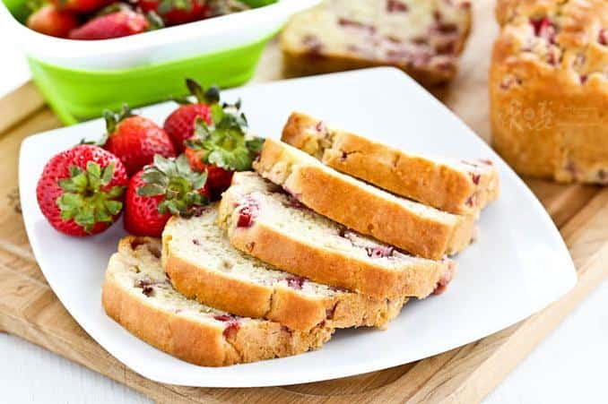  What could be better than bread that combines the sweetness of strawberries and the richness of cream cheese?